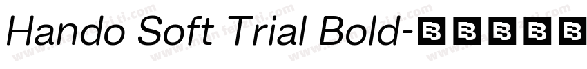 Hando Soft Trial Bold字体转换